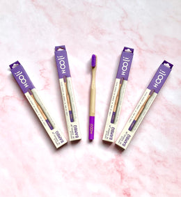 CEPILLO DE DIENTES DE BAMBÚ MORADO 1 Unidad | HOOLI