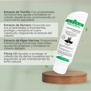 SHAMPOO REPARADOR CON EXTRACTO DE TOMILLO, ROMERO Y ALGAS MARINAS NATURAL 200ml | HAIKO